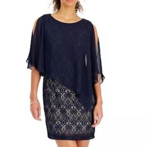 🌟 Connected apparel navy blue lace dress